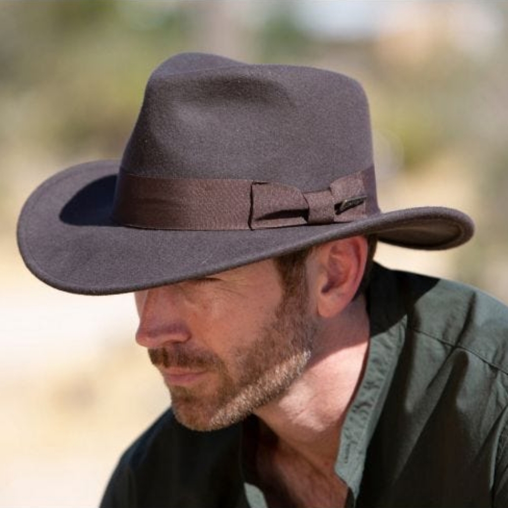 Indiana Jones Brown Wool  Fedora Hat M